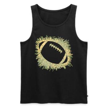 Rugby ballon Football Joueurs de rugby - Débardeur bio Premium Homme - noir - Devant - Michal (187cm)
