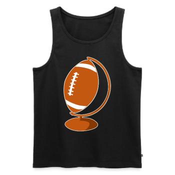 Rugby American Football Rugbyball - Männer Premium Bio Tank Top - Schwarz - Vorne - Michal (187cm)