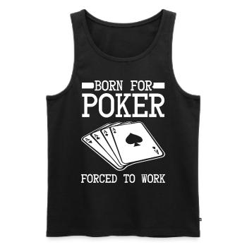 Poker Poker Player Cartes de poker - Débardeur bio Premium Homme - noir - Devant - AI Model Male 178 light (178cm)