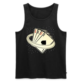 Poker Poker Cartes Joueurs de poker - Débardeur bio Premium Homme - noir - Devant - AI Model Male 178 light (178cm)