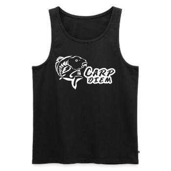 Pêcheur Karpfen Angel Fischer Carp Diem - Débardeur bio Premium Homme - noir - Devant - Michal (187cm)