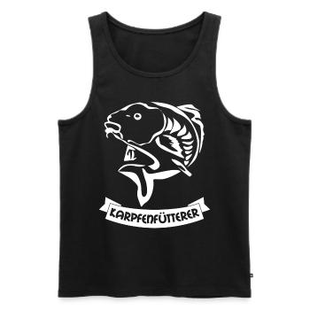 Carp angler fisherman - Men's Premium Organic Tank Top - black - Front - AI Model Male 178 light (178cm)
