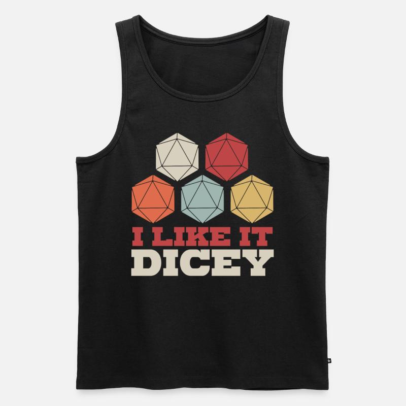 RPG D20 Würfel Tabletop Rollenspiel - Männer Premium Bio Tank Top - Schwarz
