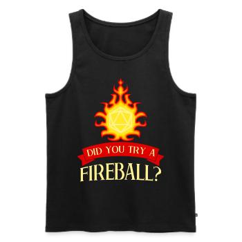 RPG D20 Feuerball Tabletop Rollenspiel - Männer Premium Bio Tank Top - Schwarz - Vorne - AI Model Male 178 light (178cm)