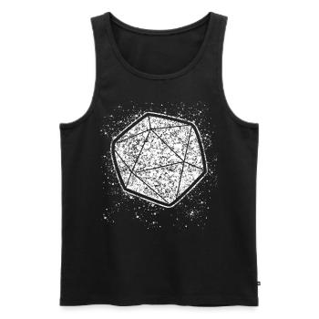 RPG Tabletop Rollenspiel D20 Würfel - Männer Premium Bio Tank Top - Schwarz - Vorne - AI Model Male 178 light (178cm)