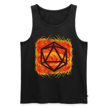 D20 Dice RPG Jeu de plateau - Débardeur bio Premium Homme - noir - Devant - Michal (187cm)