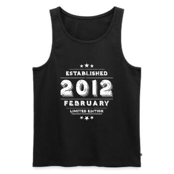 Birthday in February 2012 - February - Men's Premium Organic Tank Top - black - Front - Michal (187cm)