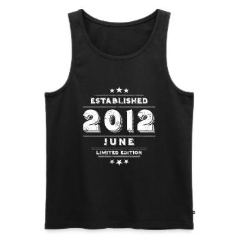 Birthday in June 2012 - June - Men's Premium Organic Tank Top - black - Front - Michal (187cm)