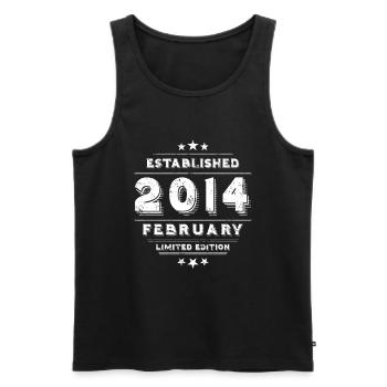 Birthday in February 2014 - February - Men's Premium Organic Tank Top - black - Front - Michal (187cm)
