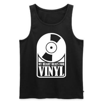 Vinyl Schallplatte Schallplatten - Männer Premium Bio Tank Top - Schwarz - Vorne - AI Model Male 178 light (178cm)