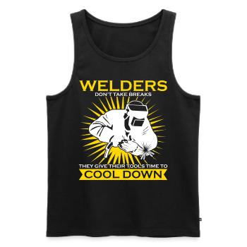Schweißer Spruch Schweißen - Männer Premium Bio Tank Top - Schwarz - Vorne - Michal (187cm)