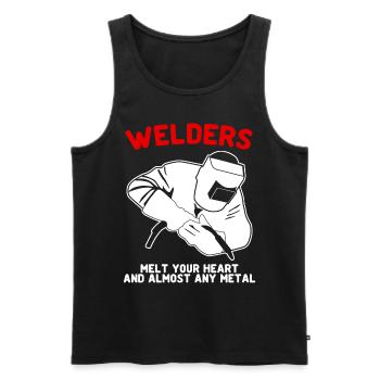 Schweißer Mechaniker Schlosser Schweißen - Männer Premium Bio Tank Top - Schwarz - Vorne - Michal (187cm)