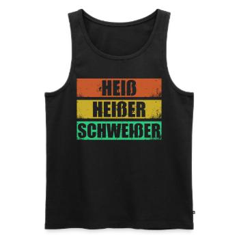 Heiß Heißer Schweißer - Männer Premium Bio Tank Top - Schwarz - Vorne - Michal (187cm)