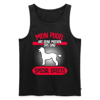 Pudel Hund - Männer Premium Bio Tank Top - Schwarz - Vorne - Michal (187cm)