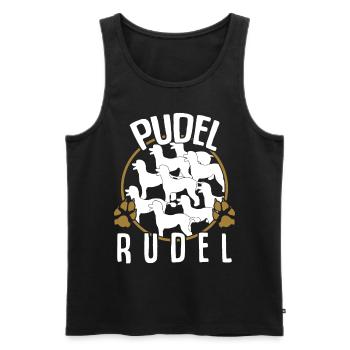 Pudel Rudel - Männer Premium Bio Tank Top - Schwarz - Vorne - Michal (187cm)