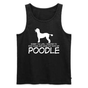 Poodle Joke - Men's Premium Organic Tank Top - black - Front - Michal (187cm)