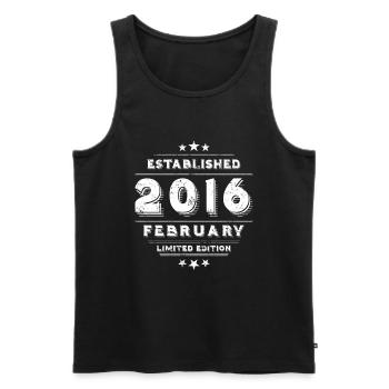 Anniversaire en février 2016 - février - Débardeur bio Premium Homme - noir - Devant - Michal (187cm)