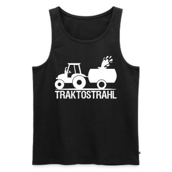 Tracteur Machine agricole Agriculteurs Tracteurs - Débardeur bio Premium Homme - noir - Devant - Michal (187cm)