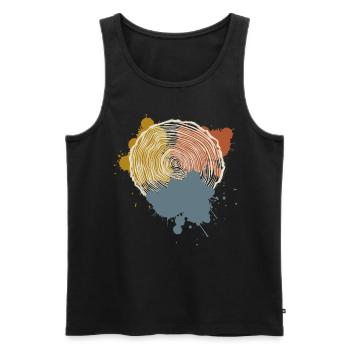 Holz Baumscheibe Tischler Holzfäller - Männer Premium Bio Tank Top - Schwarz - Vorne - AI Model Male 178 light (178cm)