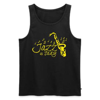 Saxophone Saxy Jazz Saxophones - Débardeur bio Premium Homme - noir - Devant - Michal (187cm)