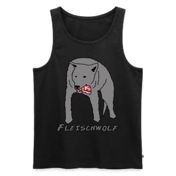 Wolf Grilling BBQ Steak Meat - Débardeur bio Premium Homme - noir - Devant - Michal (187cm)