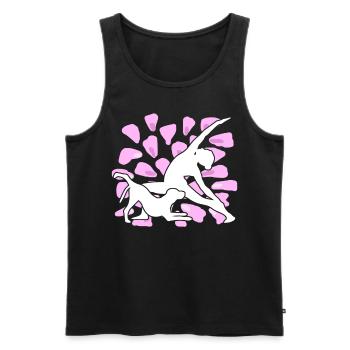 Yoga Dog Méditation Chiens Yoga Exercice - Débardeur bio Premium Homme - noir - Devant - Michal (187cm)