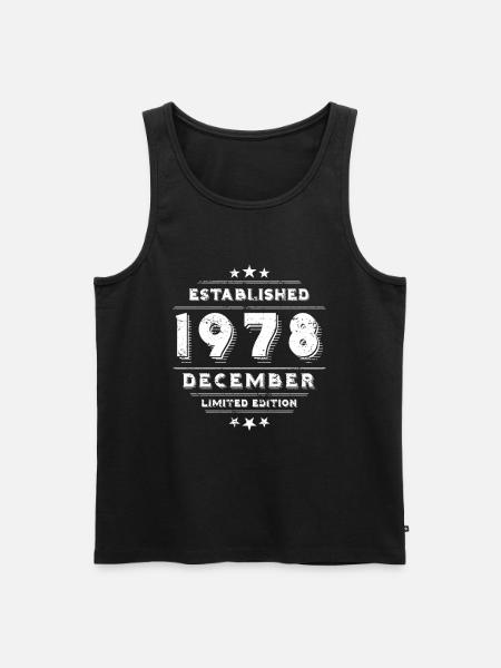 Birthday in December 1978 - December - Men's Premium Organic Tank Top - black
