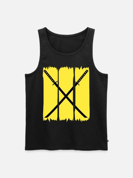 Katana Samuraischwert Ninjaschwert - Männer Premium Bio Tank Top - Schwarz