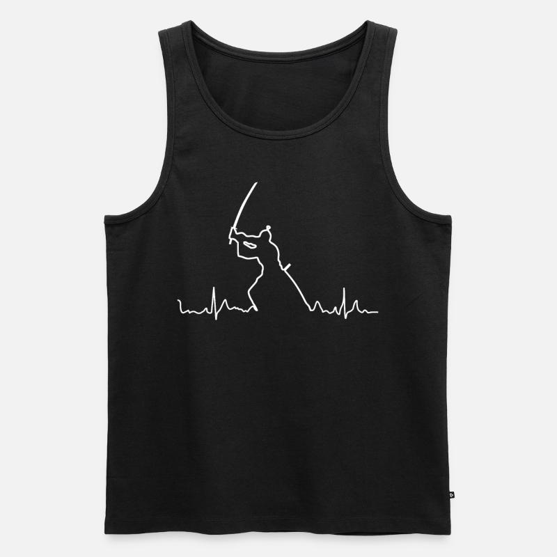 Katana Samurai Ninja Épée - Débardeur bio Premium Homme - noir