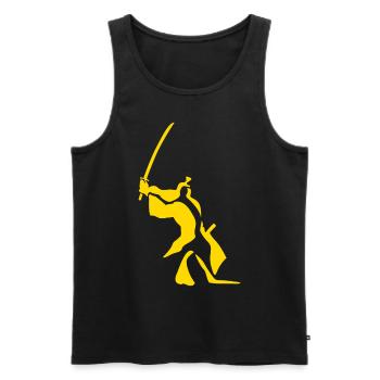Katana - Männer Premium Bio Tank Top - Schwarz - Vorne - AI Model Male 178 light (178cm)