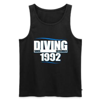 Diver Birthday - Plongée depuis décembre 1992 - Débardeur bio Premium Homme - noir - Devant - Michal (187cm)