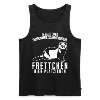 Frettchen Spruch - Männer Premium Bio Tank Top - Schwarz - Vorne - Michal (187cm)