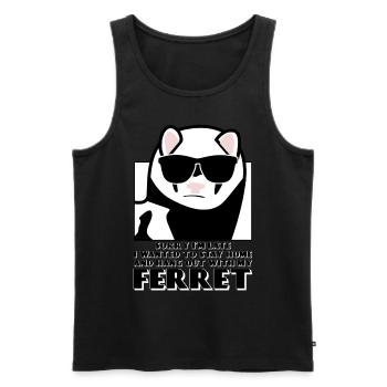 Ferrets Sunglasses Ferret - Men's Premium Organic Tank Top - black - Front - AI Model Male 178 light (178cm)