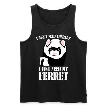 Ferrets Funny Ferret - Men's Premium Organic Tank Top - black - Front - AI Model Male 178 light (178cm)