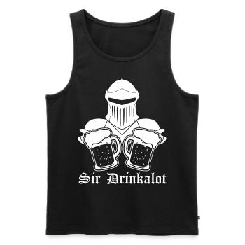 Beer Knight Vampire Buvant du schnaps - Débardeur bio Premium Homme - noir - Devant - Michal (187cm)