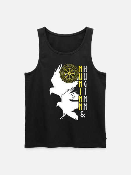 Raven Vegvisir Viking Ravens - Men's Premium Organic Tank Top - black