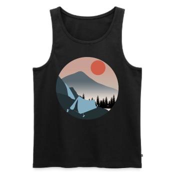 Randonnée Camping en plein air Trekking - Débardeur bio Premium Homme - noir - Devant - Michal (187cm)