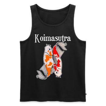 Carpe Koï Koimasutra Kois - Débardeur bio Premium Homme - noir - Devant - AI Model Male 178 light (178cm)
