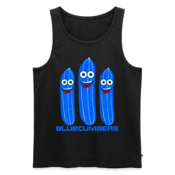 Blaue Gurken Bluecumbers Gurke - Männer Premium Bio Tank Top - Schwarz - Vorne - AI Model Male 178 light (178cm)