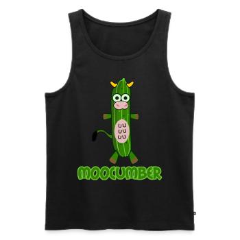 Gurken Kuh Moocumber Gurke - Männer Premium Bio Tank Top - Schwarz - Vorne - AI Model Male 178 light (178cm)