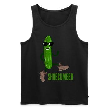 Gurke mit Schuhen Shoecumber Gurken - Männer Premium Bio Tank Top - Schwarz - Vorne - AI Model Male 178 light (178cm)