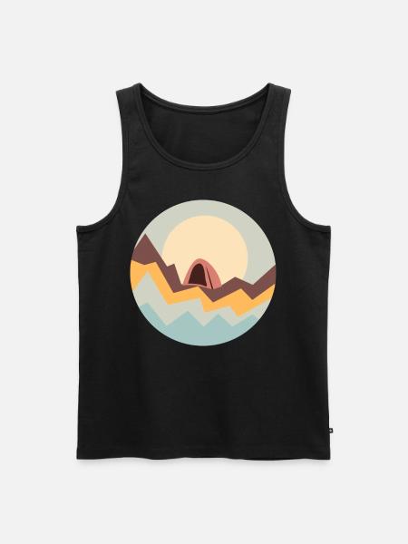 Mountaineering Trekking Hiking Camping - Men's Premium Organic Tank Top - black