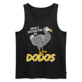Dodo drôle Dodos - Débardeur bio Premium Homme - noir - Devant - AI Model Male 178 light (178cm)
