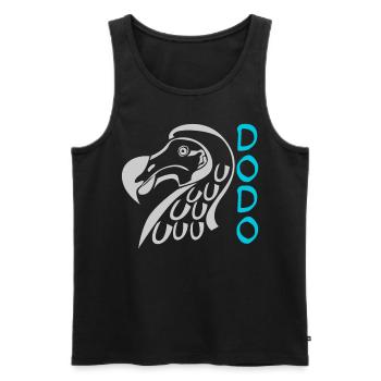 Dodo Oiseau Dodos - Débardeur bio Premium Homme - noir - Devant - AI Model Male 178 light (178cm)