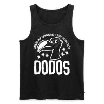 Dodo Dire Dodos - Débardeur bio Premium Homme - noir - Devant - AI Model Male 178 light (178cm)