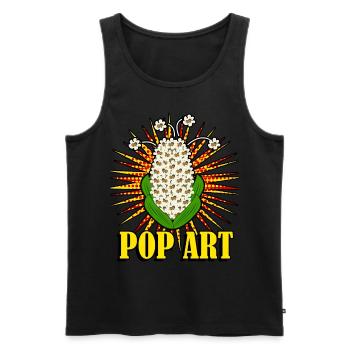 Popcorn Pop Art - Männer Premium Bio Tank Top - Schwarz - Vorne - Michal (187cm)