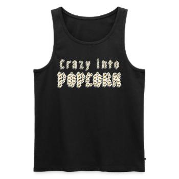 Crazy into Popcorn - Männer Premium Bio Tank Top - Schwarz - Vorne - Michal (187cm)