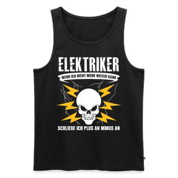 Elektriker Elektromeister Elektroniker - Männer Premium Bio Tank Top - Schwarz - Vorne - Michal (187cm)