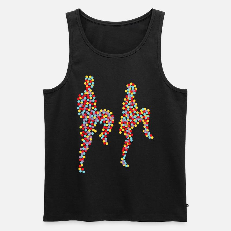 Boogie Woogie Tanzen Retro Swing - Männer Premium Bio Tank Top - Schwarz