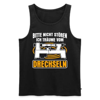 Drechsler Tischler Schreiner Drechseln - Männer Premium Bio Tank Top - Schwarz - Vorne - Michal (187cm)